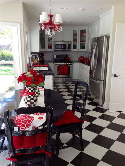 red white black decorations|black white red kitchen decor.